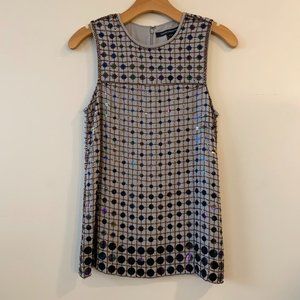 FRENCH CONNECTION BEADED/SEQUIN TOP US4 RARE